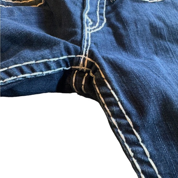 Size 27 True Religion Johnny super T T dark blue/white contrast stitching. EUC - Picture 9 of 16